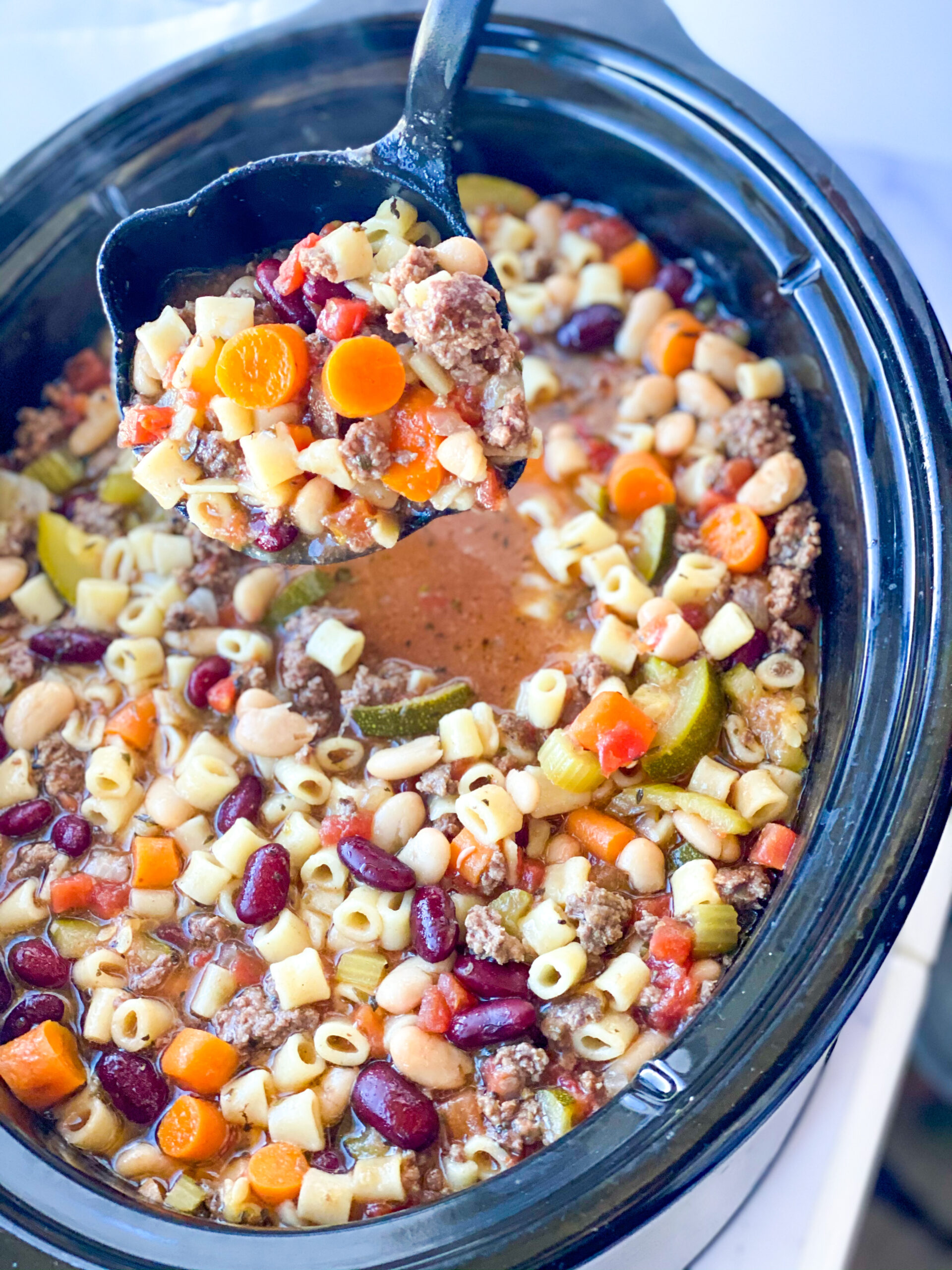 Slow Cooker Pasta E Fagioli - Alex Daynes